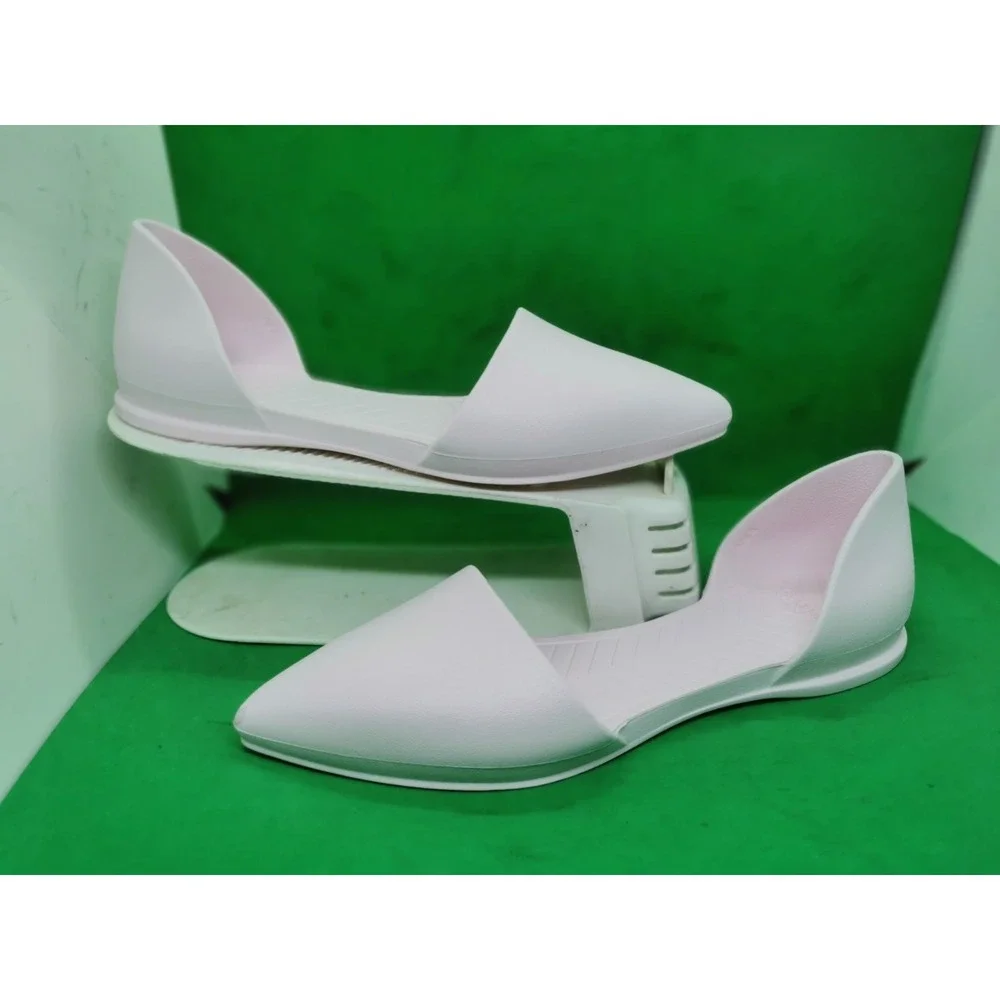 Native Womens Size 8 Audrey Dorsay Flats Jiffy Light Pink Slip On Waterproof